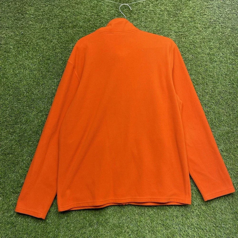 The North Face Glacier Pro Fleece Jacket Mens Large Orange Full Zip Hiking